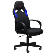 Кресло игровое Zombie RUNNER черный/синий текстиль/эко кожа крестовина пластик