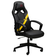 Кресло игровое Zombie DRIVER черный/желтый эко кожа с подголов крестовина пластик