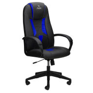 Кресло игровое Zombie 8 черный/синий эко кожа крестовина пластик