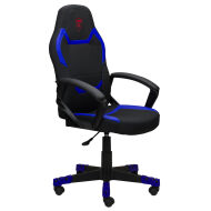 Кресло игровое Zombie 10 черный/синий текстиль/эко кожа крестовина пластик
