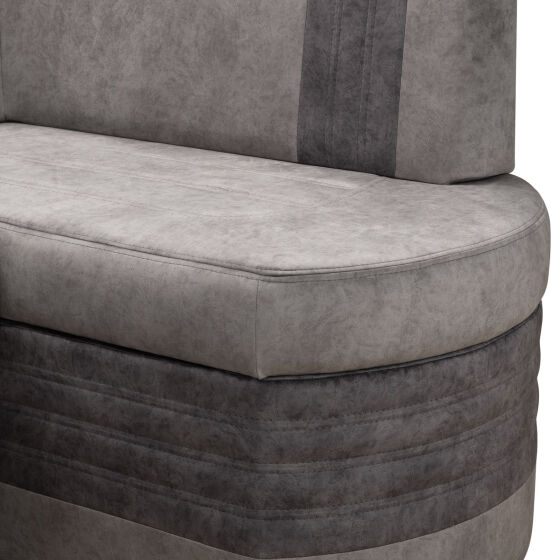 Диван угловой со спальным местом Чикаго 184*116 Goya grey/Goya grafit 5кат правый