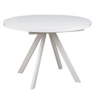 Стол круглый раздвижной со стеклом RONDO 110(145) Белый оптивайт Белый