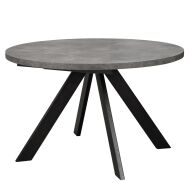 Стол круглый раздвижной RONDO 110(145) Дымчатая керамика Черный