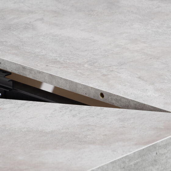 Стол круглый раздвижной RONDO 100(145) Серый сланец Черный