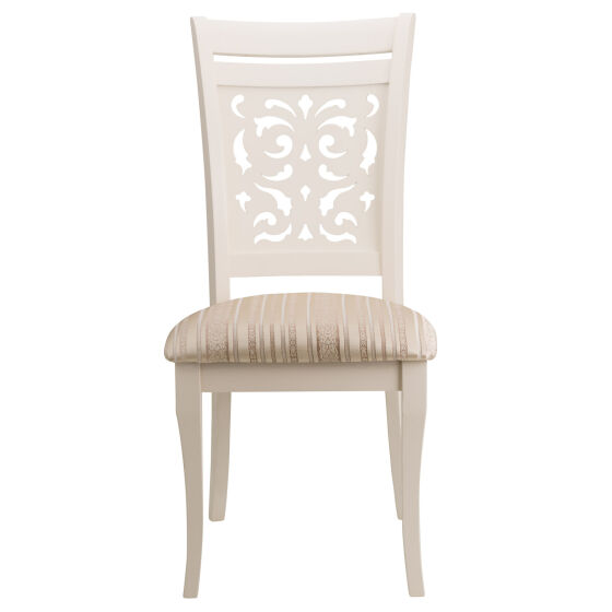 Стул Siena ivory white/слоновая кость/беж ткань/рис золотистый(SA-SC)