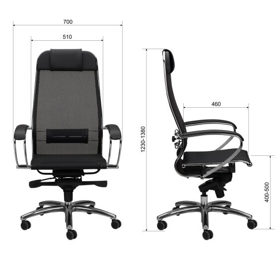Кресло офисное Samurai S-1 04 Черный