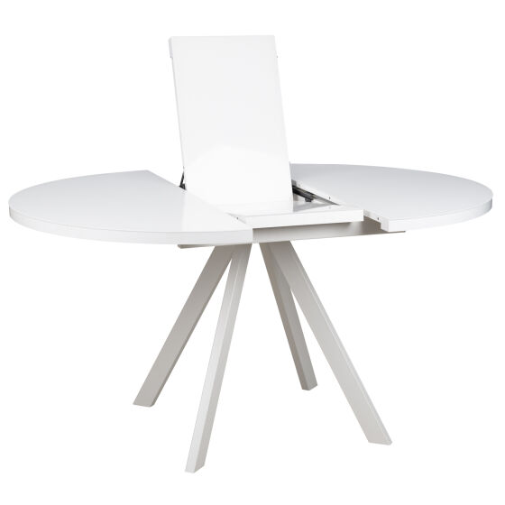 Стол круглый раздвижной со стеклом RONDO 110(145) Белый оптивайт Белый