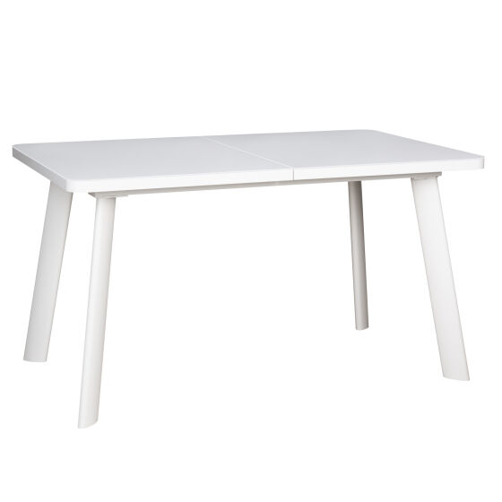 Стол раздвижной со стеклом LEON LUX RADIAL 140 (180)х85 Белый Оптивайт Белый