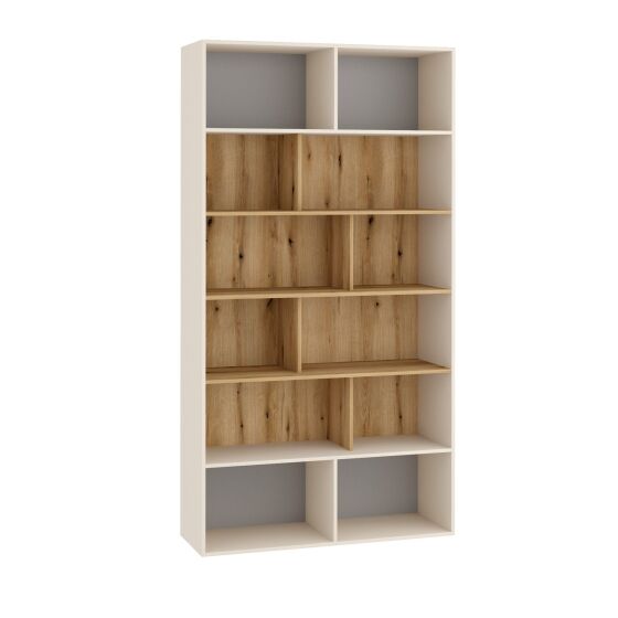 Шкаф для книг FEDERICA ШК 02 сатин дуб эвок