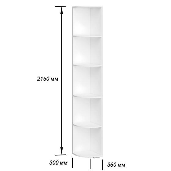 Стеллаж Стокгольм 380 Белый-Белый Глянец