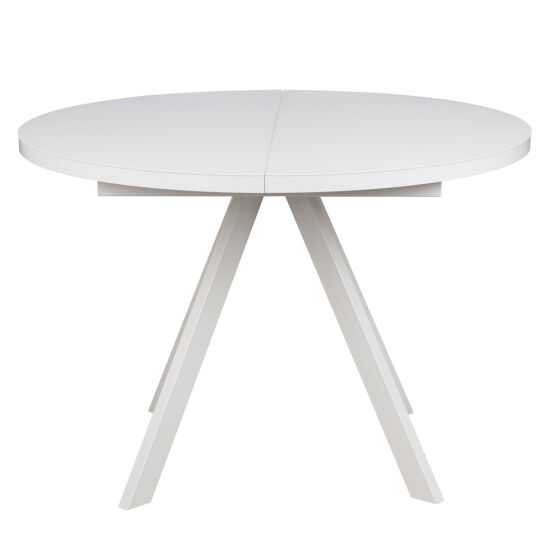 Стол круглый раздвижной со стеклом RONDO 110(145) Белый оптивайт Белый