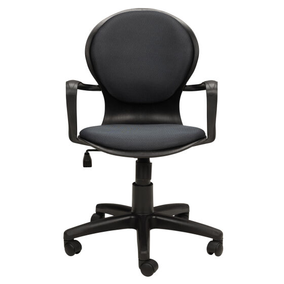 Кресло офисное РК 14 Россия серый TW 12 черный пластик