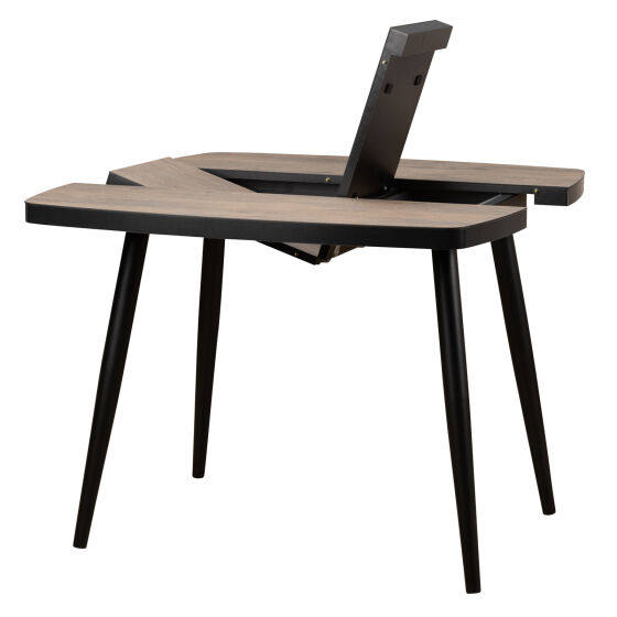 Стол раздвижной TINTO 100  (100) х70 (30) ДУБ ВИНТАЖНЫЙ COMPAKT CER ЧЕРНЫЙ