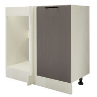 Шкаф кухонный нижний 900 угловой тип B KRONO 8685 Белый/Lapaco Сacao Latte 875