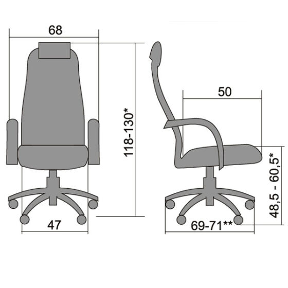 Кресло офисное BC-5 Ch №720