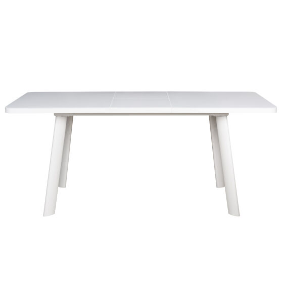 Стол раздвижной со стеклом LEON LUX RADIAL 140 (180)х85 Белый Оптивайт Белый