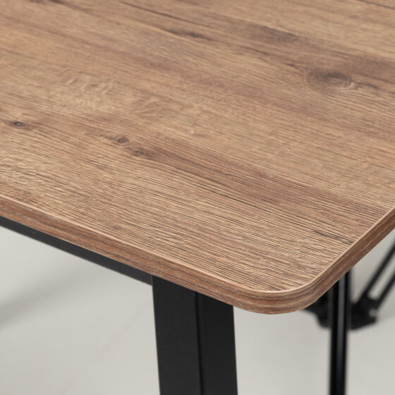 Стол раздвижной TIRK RADIAL 94(126)х64 Дуб веллингтон Черный