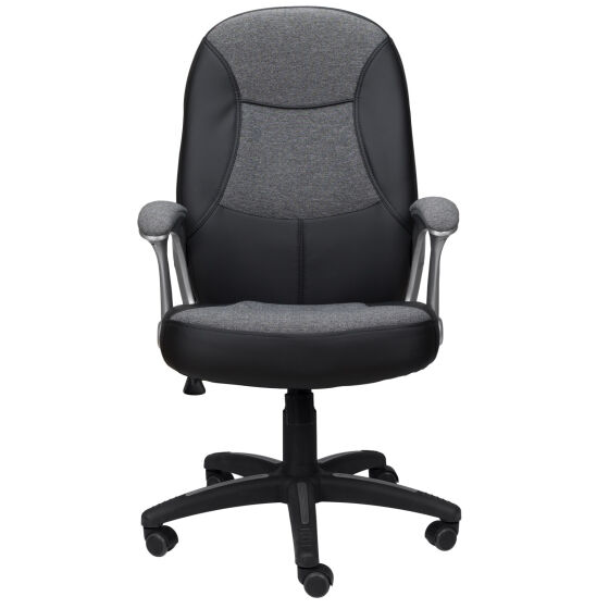 Compact Кресло кожзам/ткань черный/серый