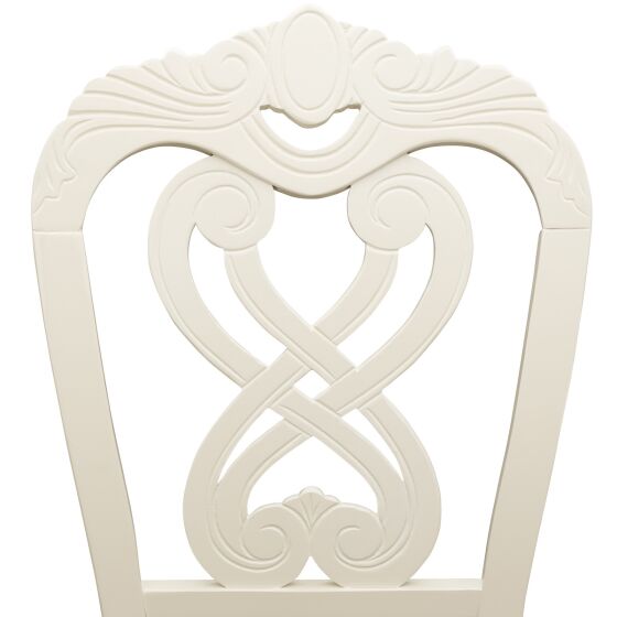 Стул Андромеда дерево гевея Ivory white/ткань коричневая