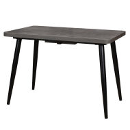 Стол раздвижной BORG RADIAL 110(142)х70 Дымчатая керамика Черный