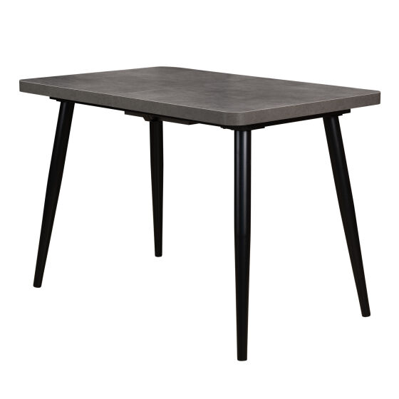 Стол раздвижной BORG RADIAL 110(142)х70 Дымчатая керамика Черный