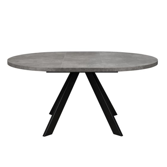 Стол круглый раздвижной RONDO 110(145) Дымчатая керамика Черный