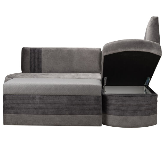 Диван угловой со спальным местом Чикаго 184*116 Goya grey/Goya grafit 5кат правый