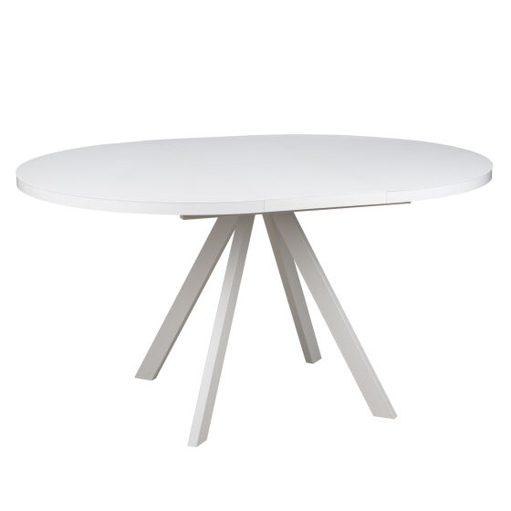 Стол круглый раздвижной со стеклом RONDO 110(145) Белый оптивайт Белый