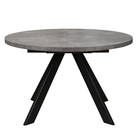 Стол круглый раздвижной RONDO 110(145) Дымчатая керамика Черный