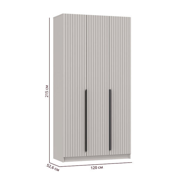 Шкаф 3х створчатый Брандо 67.15 кашемир МДФ кашемир 2150