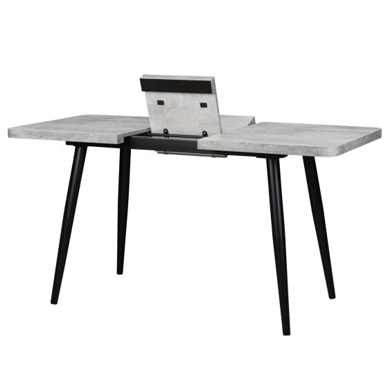 Стол раздвижной BORG RADIAL 110(142)х70 Серый сланец Черный