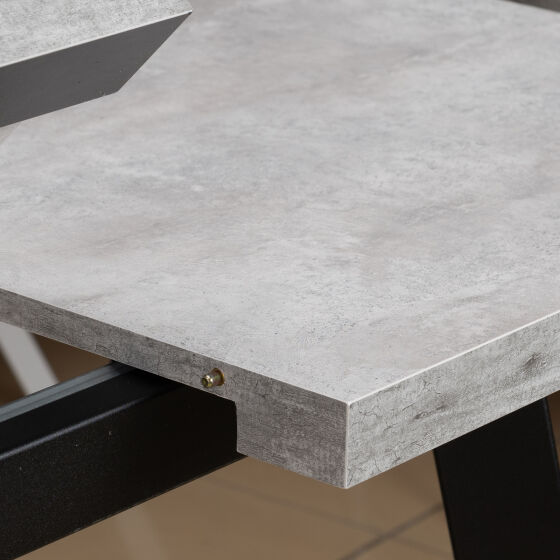 Стол раздвижной BORG 110(142)х70 Серый сланец Черный