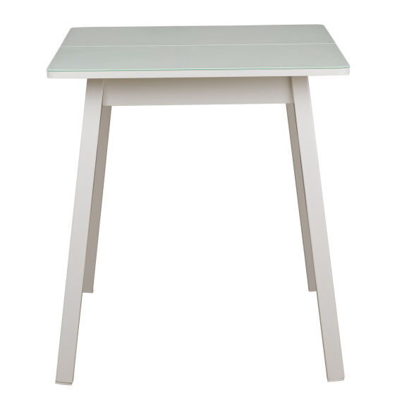 Стол раздвижной со стеклом TIRK-110 110(140)х70 Белый/Белый