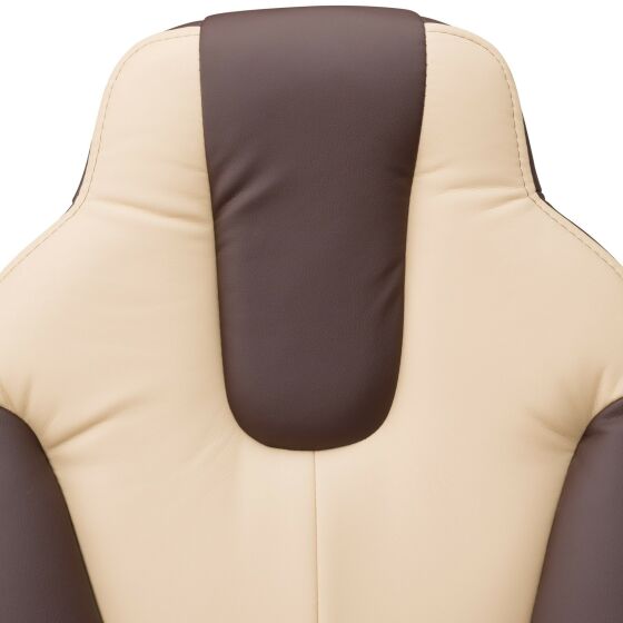 Neo 1 Кресло кожзам коричневый/бежевый