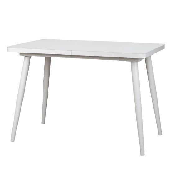 Стол раздвижной со стеклом BORG RADIAL 110(142)х70 Белый оптивайт Белый