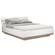 Кровать Ультра 160 с настилом Белый/Белый глянец