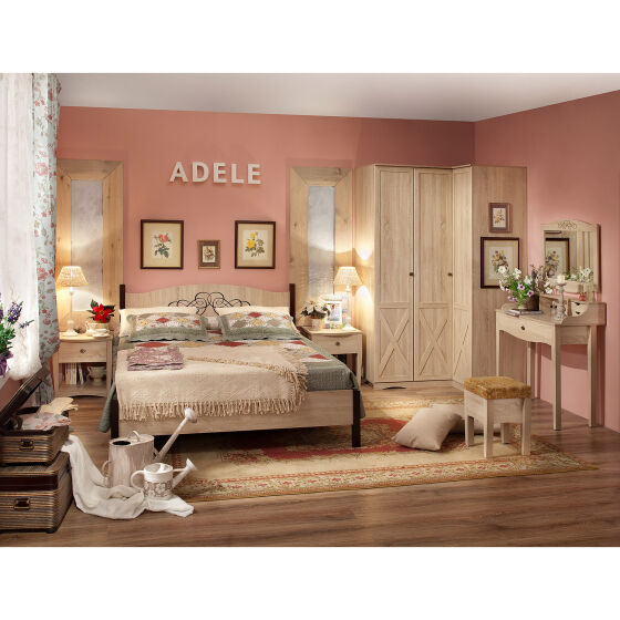 Кровать Adele 5 (спальня) 90+орт. основание дуб сонома/орех шоколад