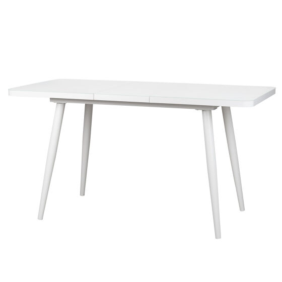 Стол раздвижной со стеклом BORG RADIAL 110(142)х70 Белый оптивайт Белый