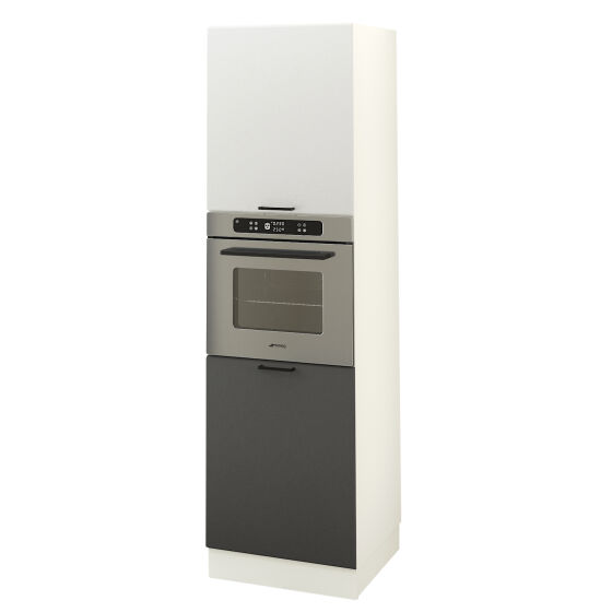Шкаф кухонный пенал 600 тип B KRONO 8685 Белый/Лофт Графит 923/926