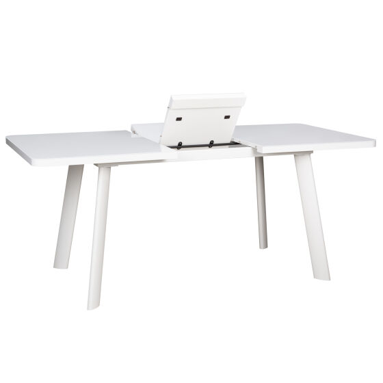 Стол раздвижной со стеклом LEON LUX RADIAL 140 (180)х85 Белый Оптивайт Белый