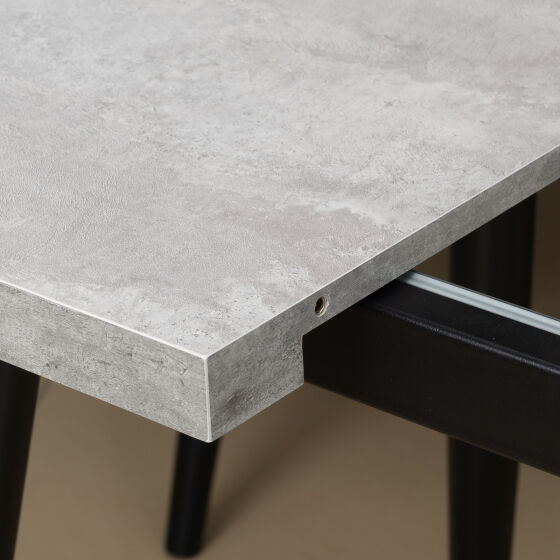 Стол раздвижной BORG RADIAL 110(142)х70 Серый сланец Черный