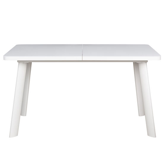 Стол раздвижной со стеклом LEON LUX RADIAL 140 (180)х85 Белый Оптивайт Белый