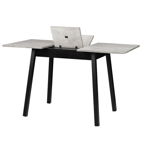 Стол раздвижной TIRK RADIAL 94(126)х64 Срый сланец Черный