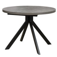 Стол круглый раздвижной RONDO 100(135) Дымчатая керамика Черный