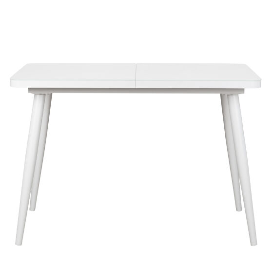 Стол раздвижной со стеклом BORG RADIAL 110(142)х70 Белый оптивайт Белый