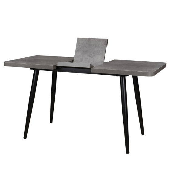 Стол раздвижной BORG RADIAL 120(160)х80 Дымчатая керамика Черный