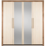 Шкаф для одежды Мартель-2 4-х створчатый с зеркалом дуб шамони/глянец
