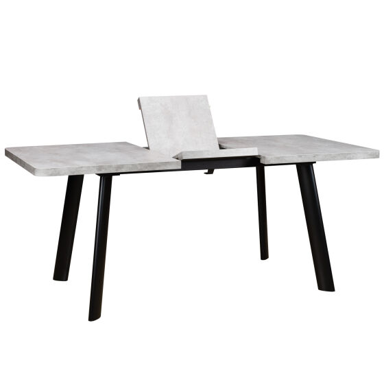 Стол раздвижной LEON LUX RADIAL 140 (180)х85 Серый сланец Черный