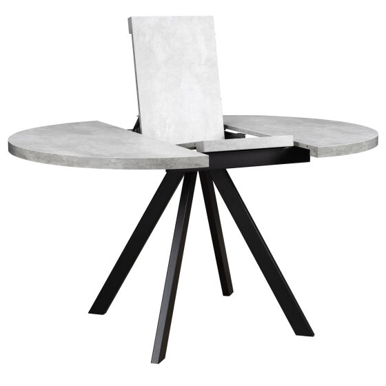 Стол круглый раздвижной RONDO 100(145) Серый сланец Черный