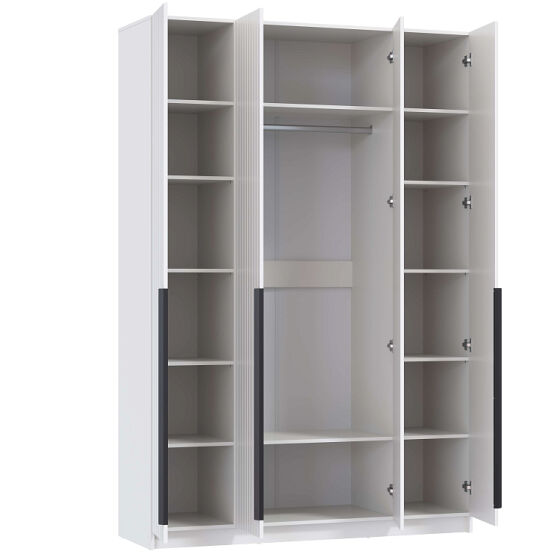 Шкаф 4х створчатый Брандо 67.13 белый МДФ белый 2400